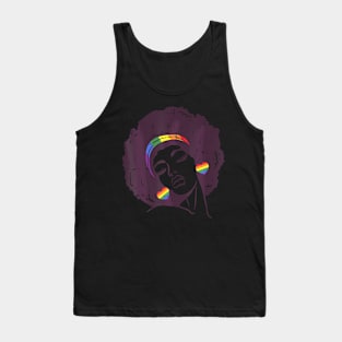 Lgbt Black Woman Rainbow Gay Pride Lgbt Girls Tank Top